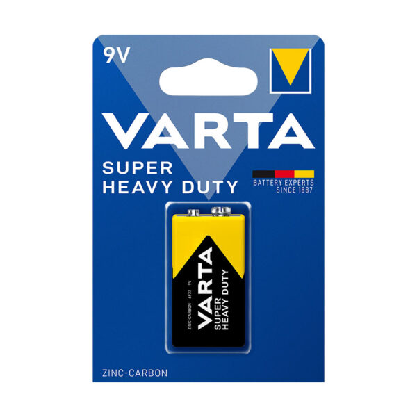 PILHA SUPERLIFE VARTA 6F22 - Super Heavy Duty - VARTA