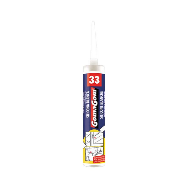 95005 - Nº33 TUBO SILICONE BRANCO 230ML - DIY - GOMA GOM