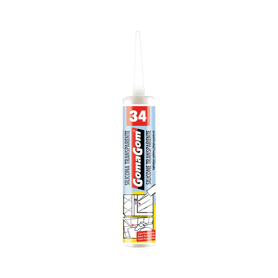 95006 - Nº34 TUBO SILICONE TRANSPARENTE 230ML 95006 - Nº34 TUBO SILICONE TRANSPARENTE 230ML - DIY - GOMA GOM