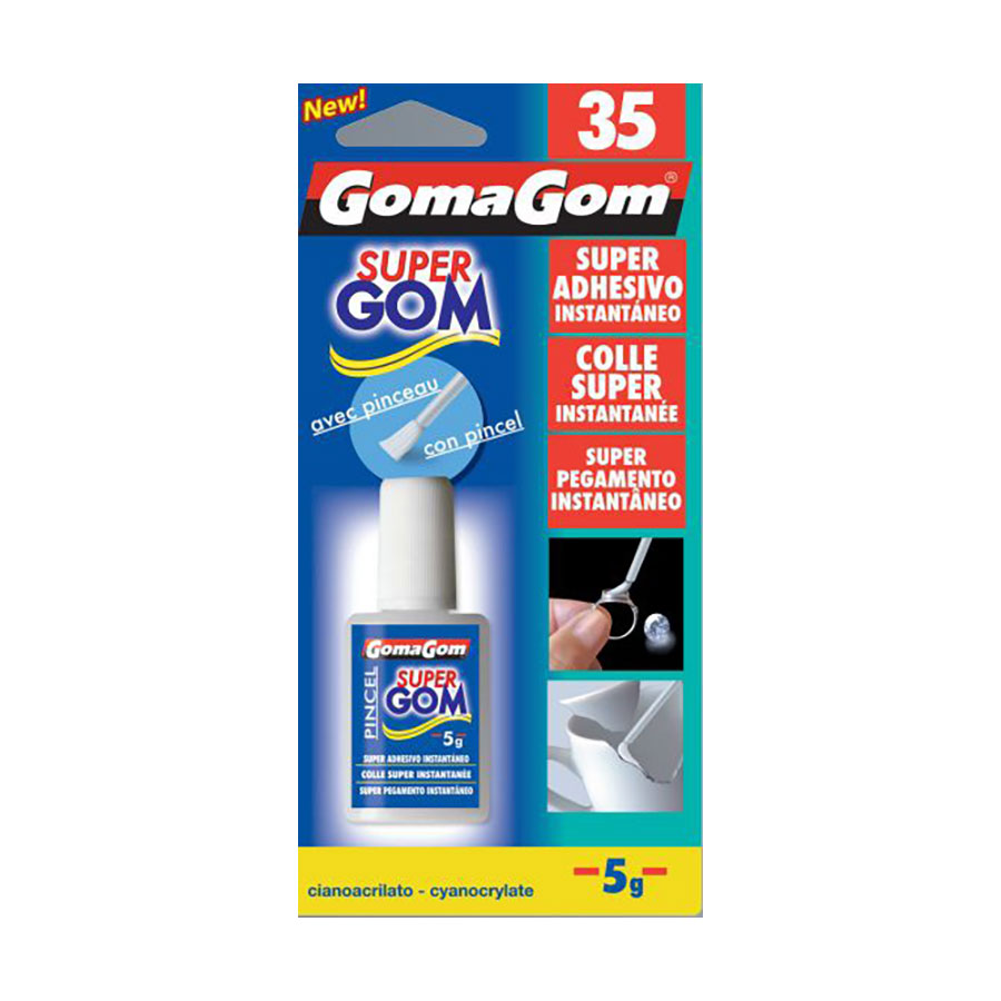 15100 - Nº35 BLISTER SUPER COLA INSTANTÂNEA COM PINCEL 5G 15100 - Nº35 BLISTER SUPER COLA INSTANTÂNEA COM PINCEL 5G - Colas - GOMA GOM