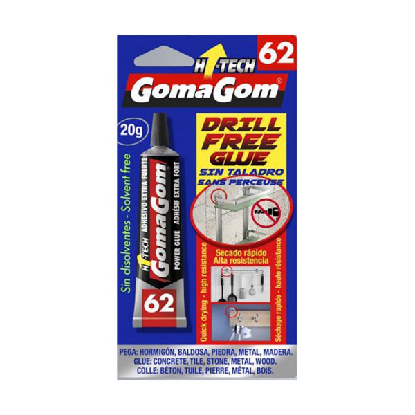 17051 - Nº62 BLISTER COLA ADESIVO EXTRA FORTE POWER GLUE 20ML - Colas - GOMA GOM