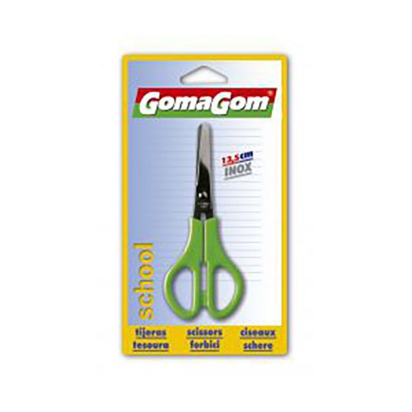 15800 - TESOURA ESCOLAR 13,5CM - Cola Papelaria - GOMA GOM