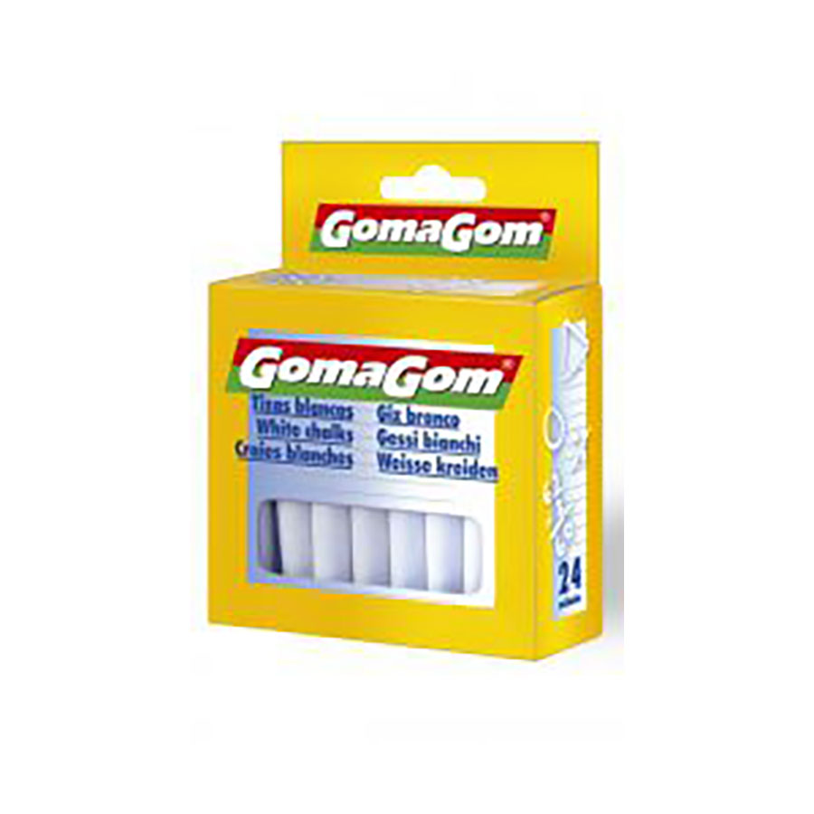 15020 - CAIXA DE GIZ BRANCO 24 UNIDADES 15020 - CAIXA DE GIZ BRANCO 24 UNIDADES - Cola Papelaria - GOMA GOM