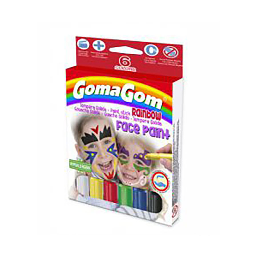 11981- GOUACHE SÓLIDO RAINBOW FACE PAINT STD- 6 CORES 11981- GOUACHE SÓLIDO RAINBOW FACE PAINT STD- 6 CORES - Pintura - GOMA GOM