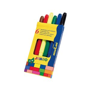RCP200-06B - MOLIN - CAIXA 6 MARCADORES COLORIDOS JUMBO 3MM - MOLIN - Marcadores