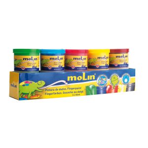 PDD974-05-MOLIN-PINTURA DE DEDOS 5 CORES SORTIDAS 40ML PDD974-05-MOLIN-PINTURA DE DEDOS 5 CORES SORTIDAS 40ML - MOLIN - Tintas