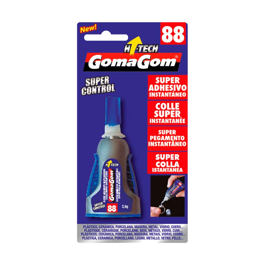 15521 - Nº88 Blister Cola de Cianocrilato com Aplicador 3,5gr 15521 - Nº88 Blister Cola de Cianocrilato com Aplicador 3,5gr - Colas - GOMA GOM
