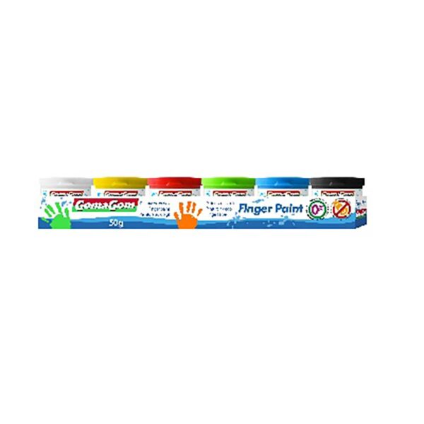 16491 - Gomagom Tinta de Dedos 50g 6 uni - Cores Sortidas - Tinta - GOMA GOM