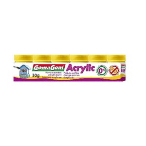 19721 - Gomagom Tinta Acrílica 30g 6 uni - Amarela 19721 - Gomagom Tinta Acrílica 30g 6 uni - Amarela - Tinta - GOMA GOM