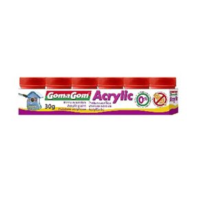 19731 - Gomagom Tinta Acrílica 30g 6 uni - Vermelha 19731 - Gomagom Tinta Acrílica 30g 6 uni - Vermelha - Tinta - GOMA GOM